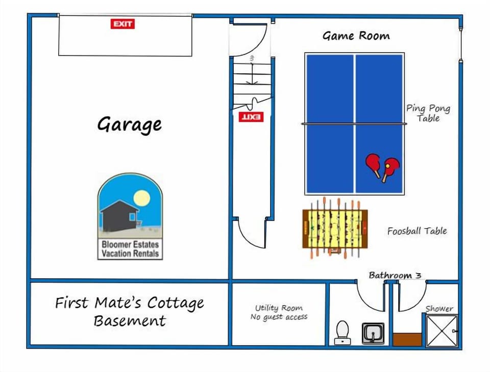 First mate cottage basement floor plan