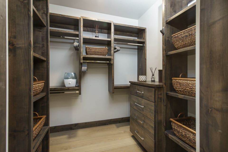 Large walk-in closet in the master bedroom