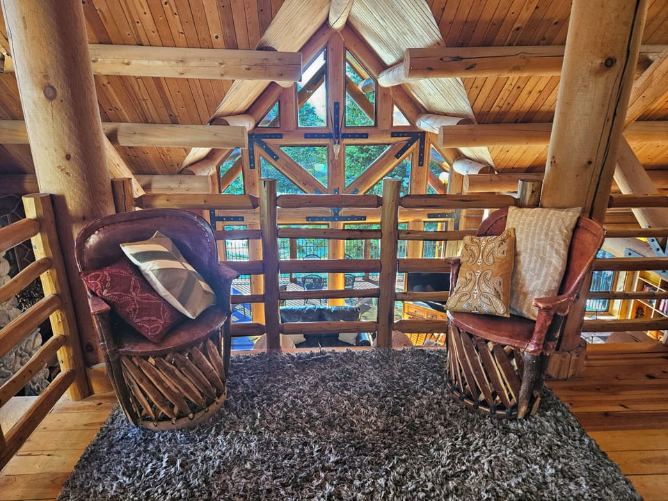 Sitting area in Loft overlooking Great Room