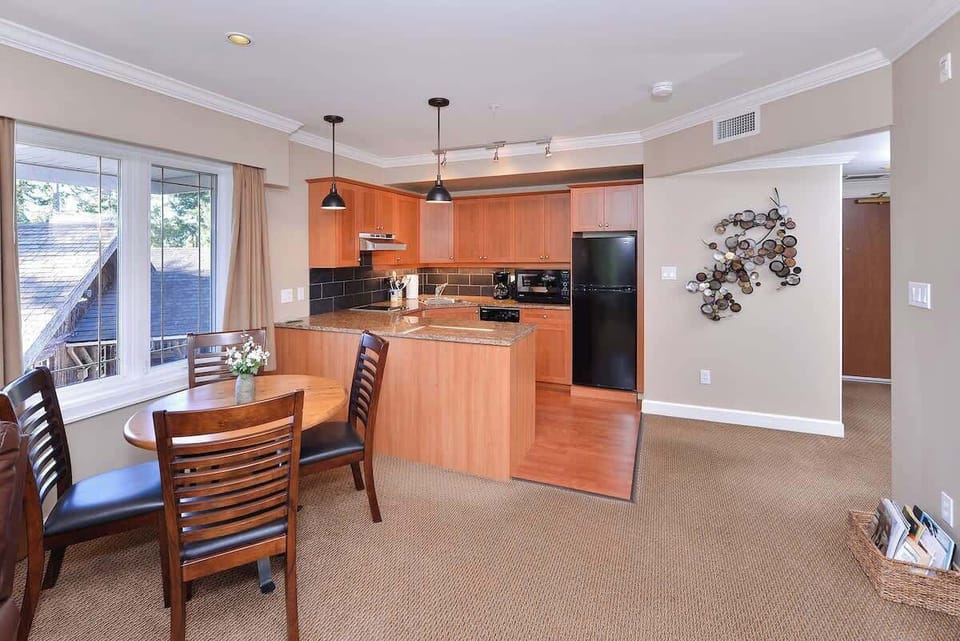 Kitchen space in open plan. 
