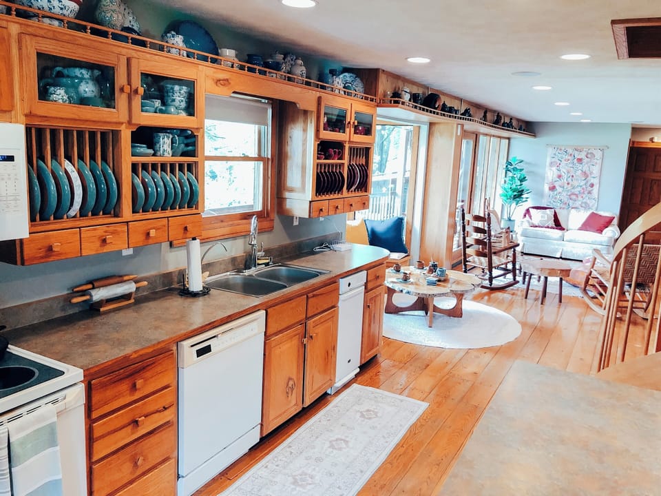 Open floor plan so you can cook, chat and relax all in one spacious room. 