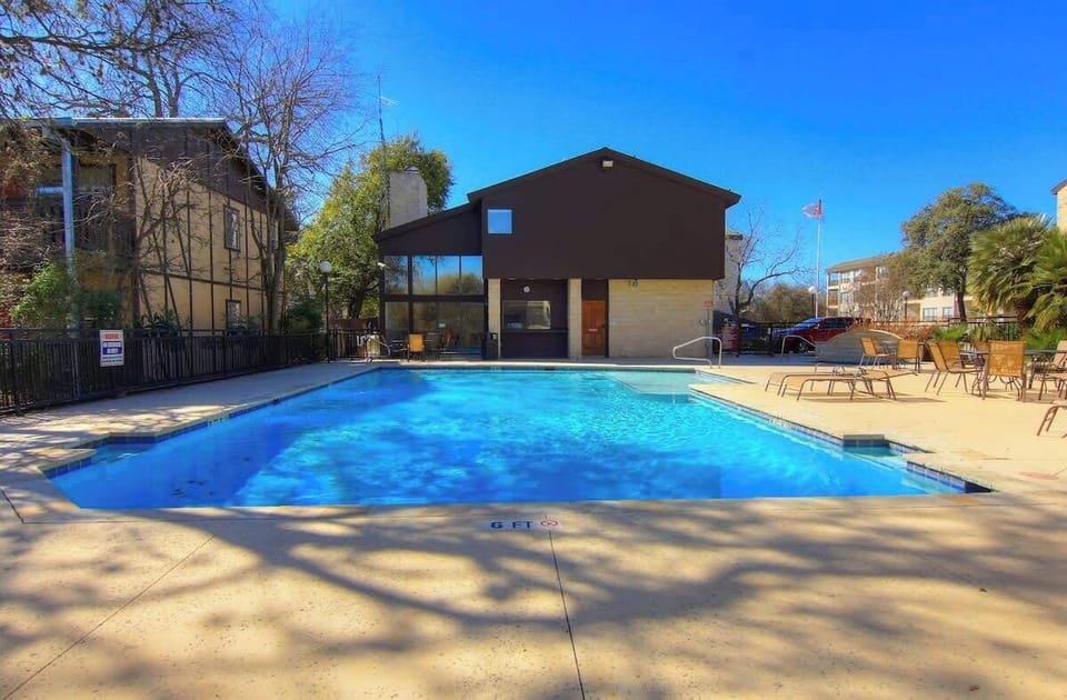 The pool is a great spot to jump in after floating right back to your condo!