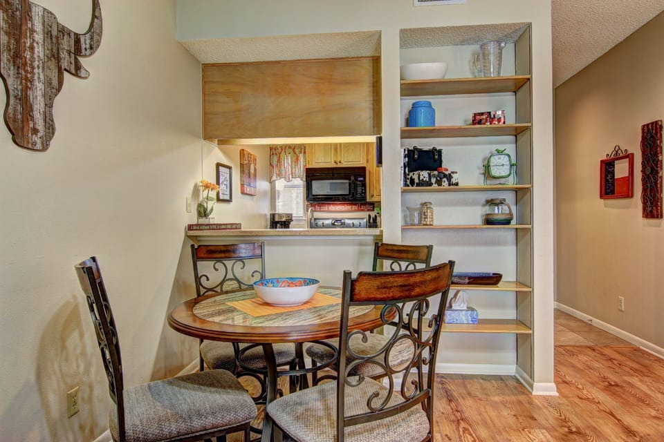 dining table seats 4.