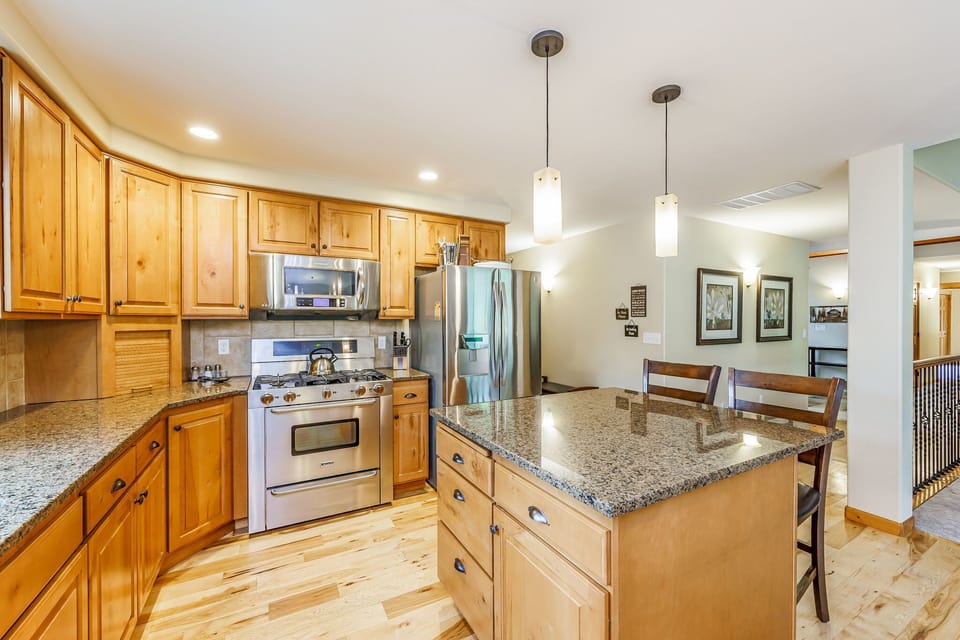 Gourmet Kitchen With Stainless Appliances