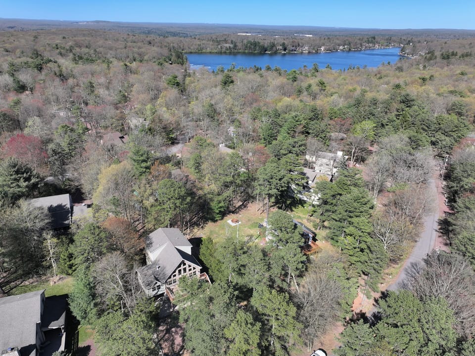 Aerial View of Big Horn and Lake Harmony.