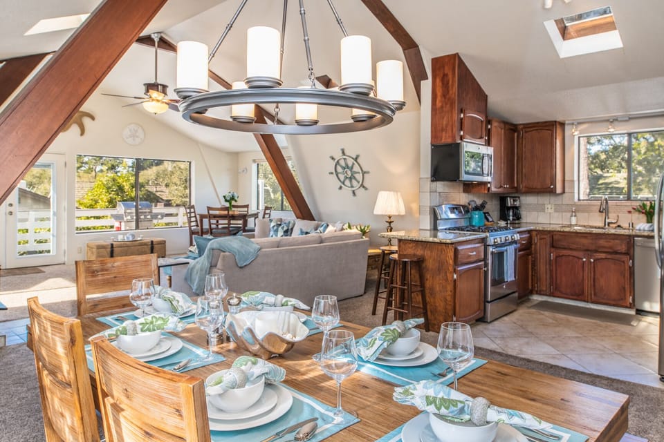 Great Room with Living Room, Dining Area and Kitchen