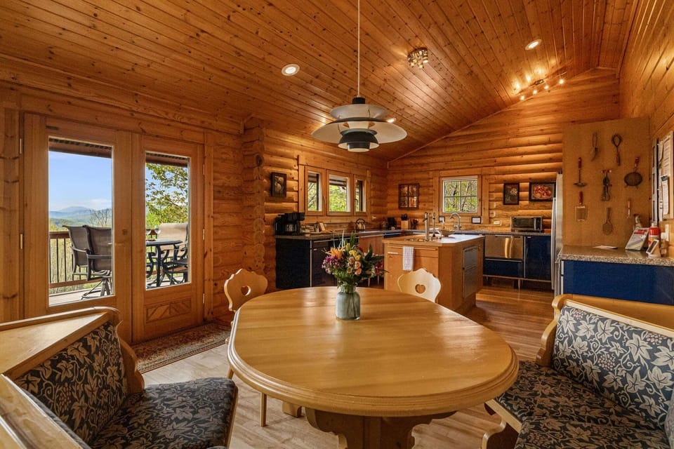 Dining area off the kitchen with seating for up to 7.