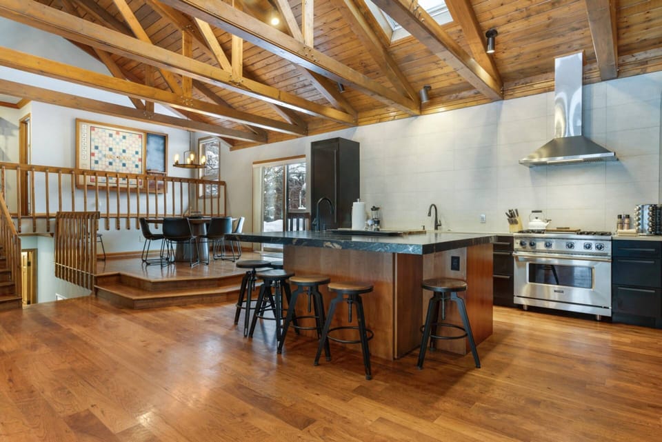 This modern kitchen is the perfect spot to create delicious meals after a day on the slopes.