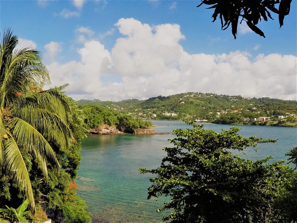View of the cove from the property garden