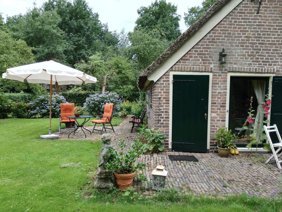 The entrance and a part of the garden.
