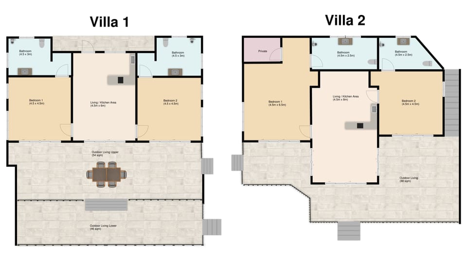 Villa 1 & Villa 2 floor plan
