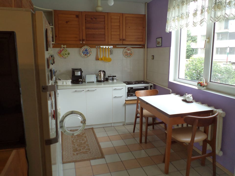 the kitchen