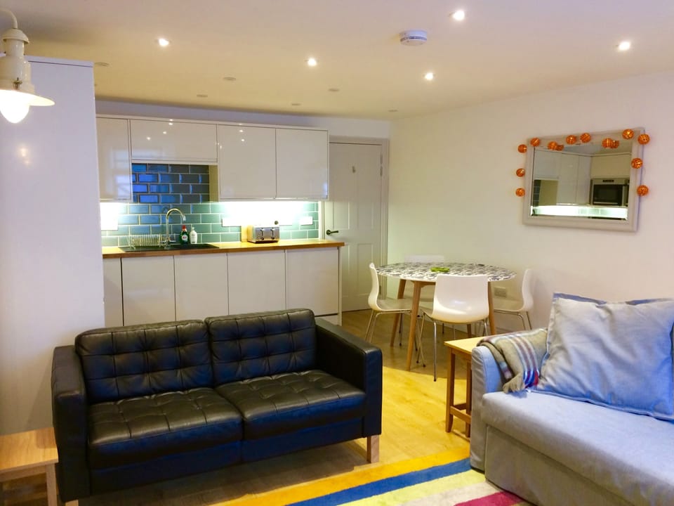 Living room and kitchen