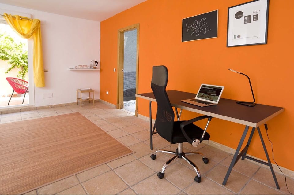 Office area downstairs. 20MB free wifi throughout property