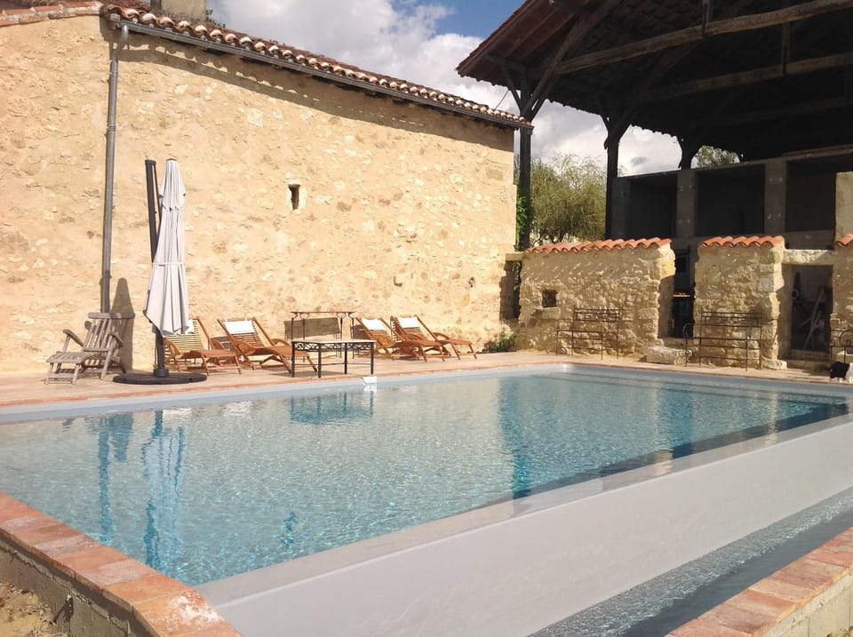 Saltwater pool in private area, with peaceful views
