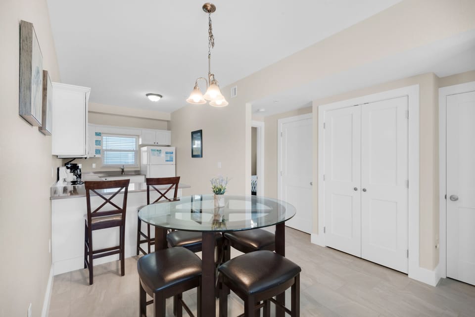 Dining table plus eat-in bar