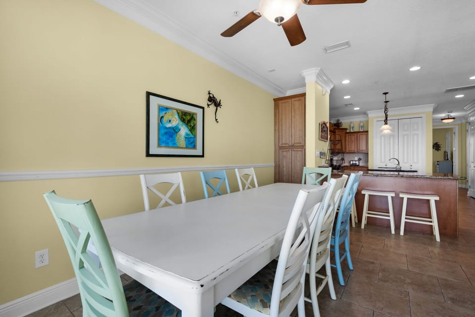 Dining table seats eight