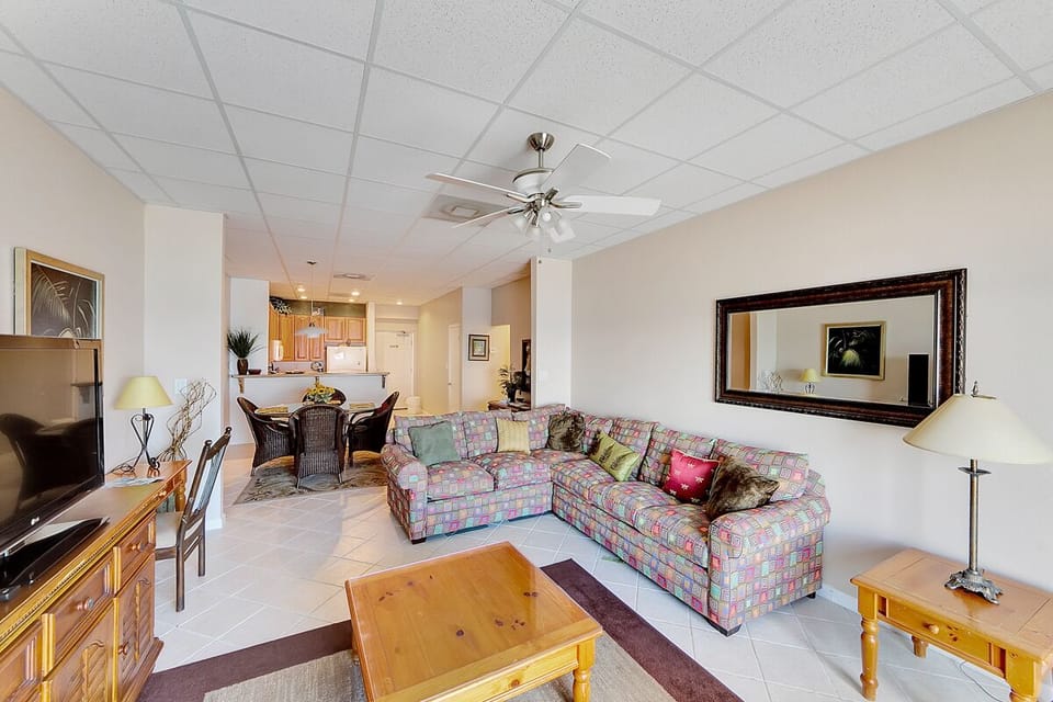 Sleeper sofa in living area