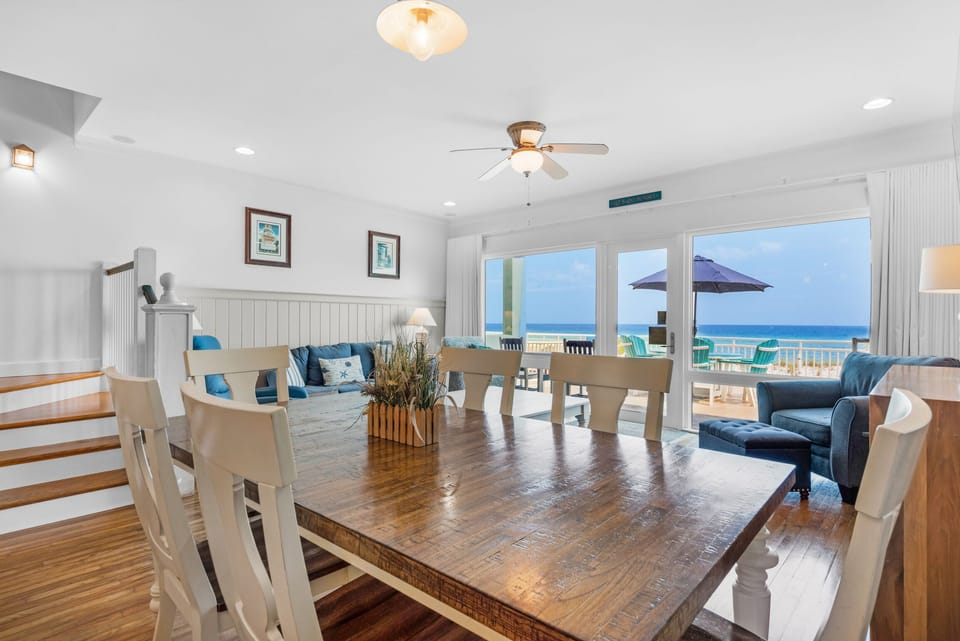 Dining table seats 6