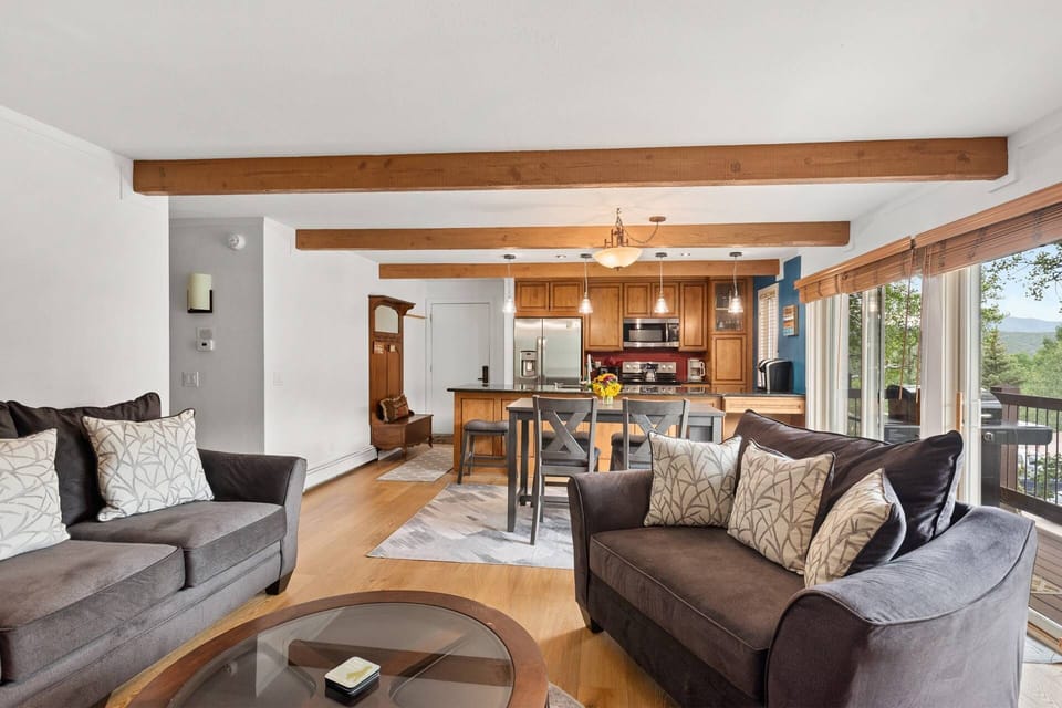 You will love the view from the condo any time of year wether inside on the cozy sofa or on the patio with a cup of coffee.