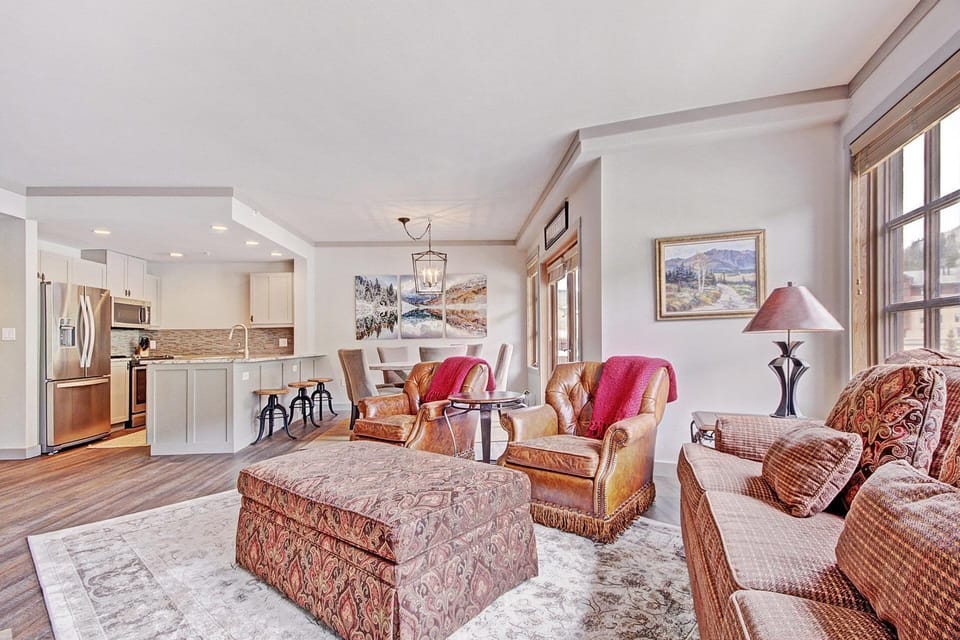 Cozy Living Room with multiple seating options.