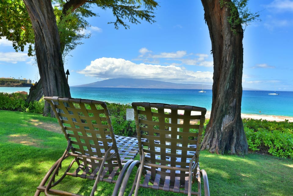 You want to relax?  Chill out here on the ocean/beach front lawn.  Ahh, heaven!