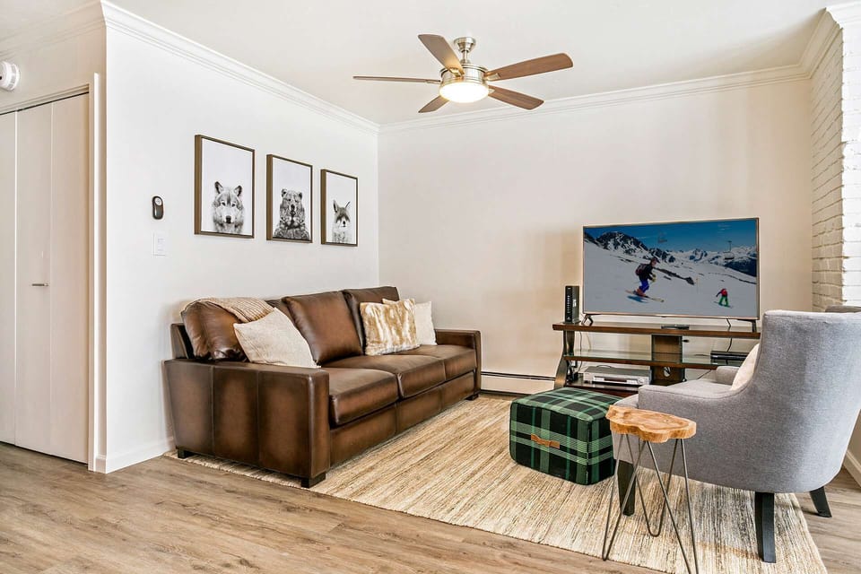 Relax in the cozy living room after a day on the mountain.