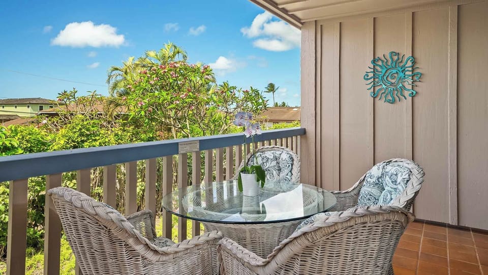 Nihi Kai Villas at Poipu #500 - Garden View Dining Lanai - Parrish Kauai