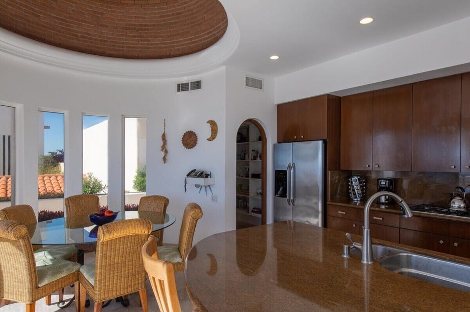 Dining room and gourmet kitchen