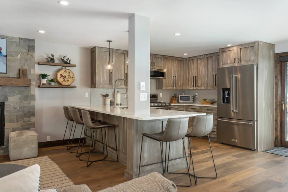 Kitchen with Bar Seating for 5