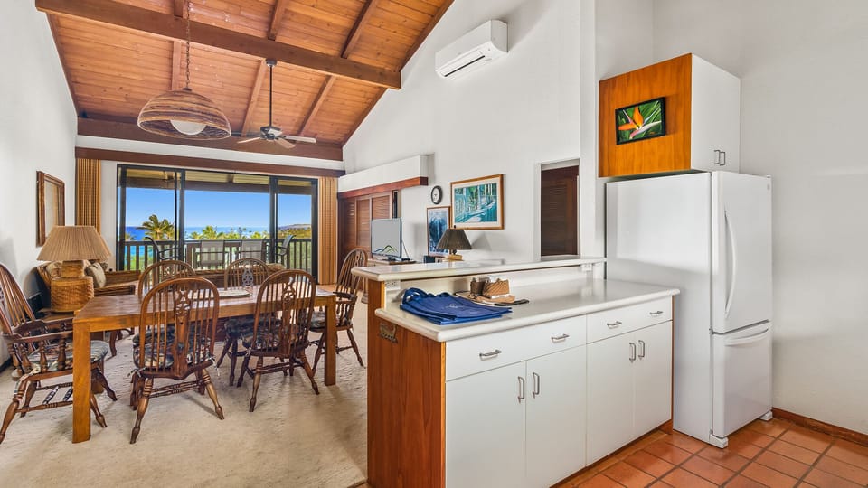 Nihi Kai Villas at Poipu #832 - Ocean View Kitchen & Dining Room - Parrish Kauai