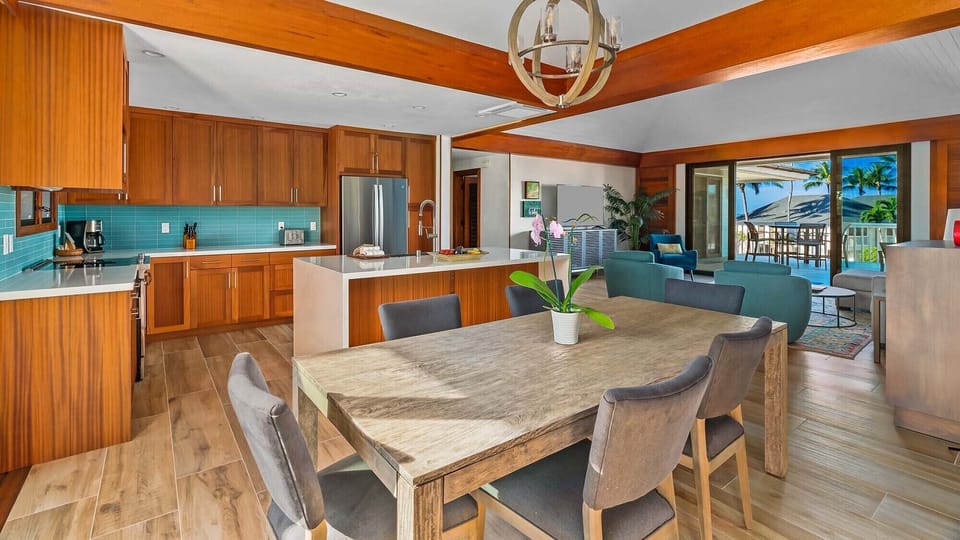 Poipu Kapili Resort #43 - Dining Room & Kitchen - Parrish Kauai