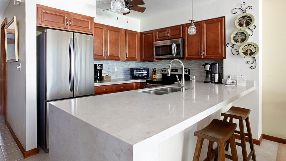 Poipu Kapili Resort #19 - Fully Equipped Kitchen & Breakfast Bar - Parrish Kauai