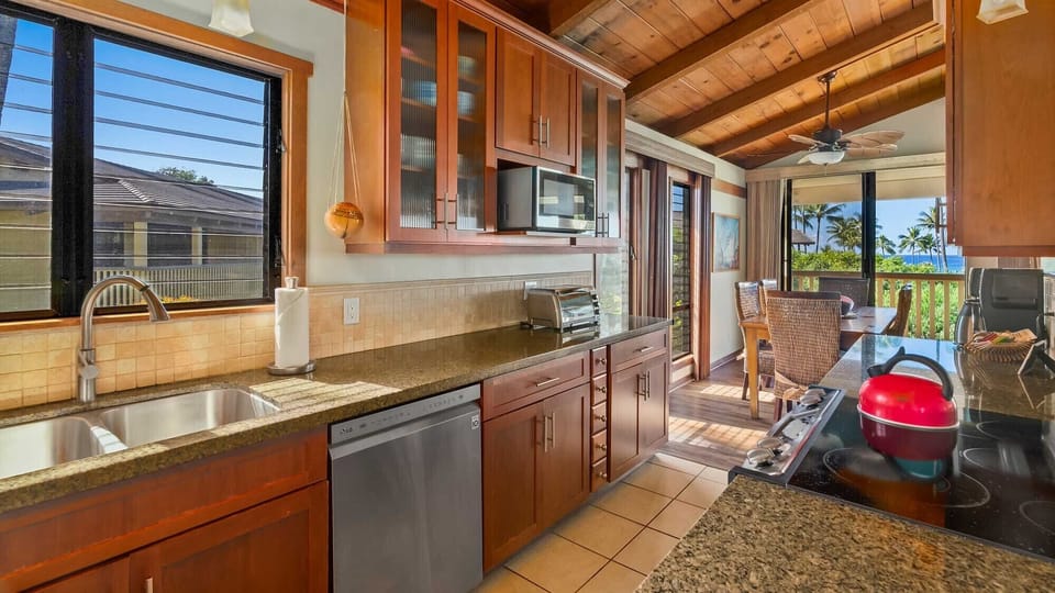 Nihi Kai Villas at Poipu #700 - Ocean View Kitchen - Parrish Kauai