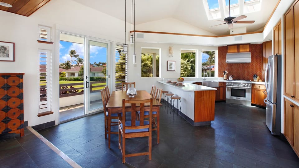 Hale Maluhia at Poipu Kai - Dining Room & Kitchen - Parrish Kauai