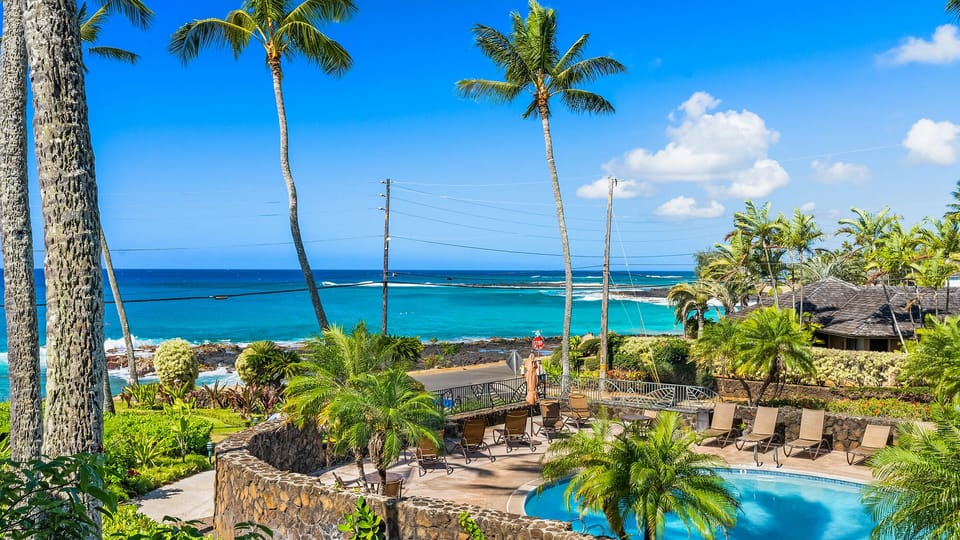 Nihi Kai Villas at Poipu #201 - Ocean View from Lanai - Parrish Kauai