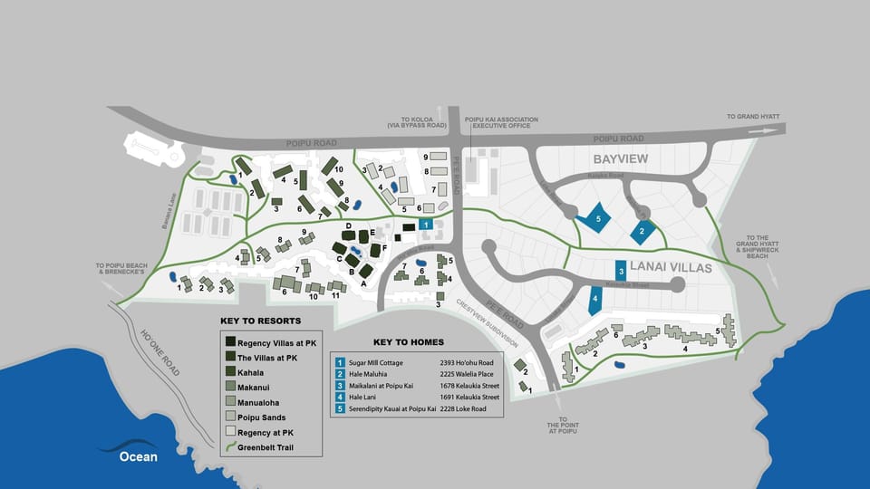 Poipu Kai Resort Map - Parrish Kauai