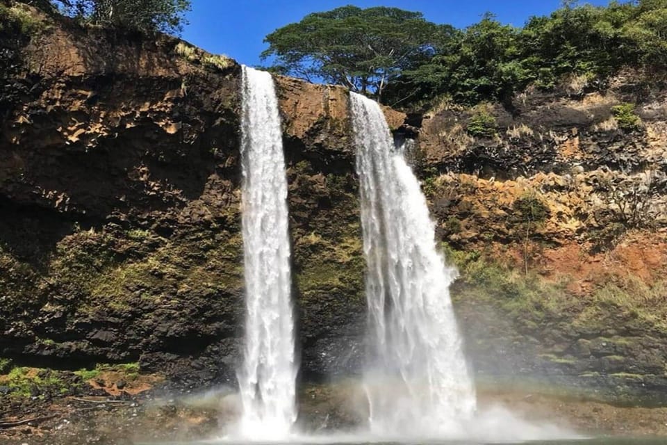 Wailua Falls is one of the most breathtaking waterfalls on the island, just a short drive from the airport when you land!