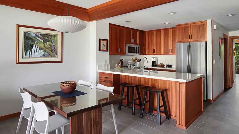 Poipu Kapili Resort #41 - Dining Room & Kitchen - Parrish Kauai