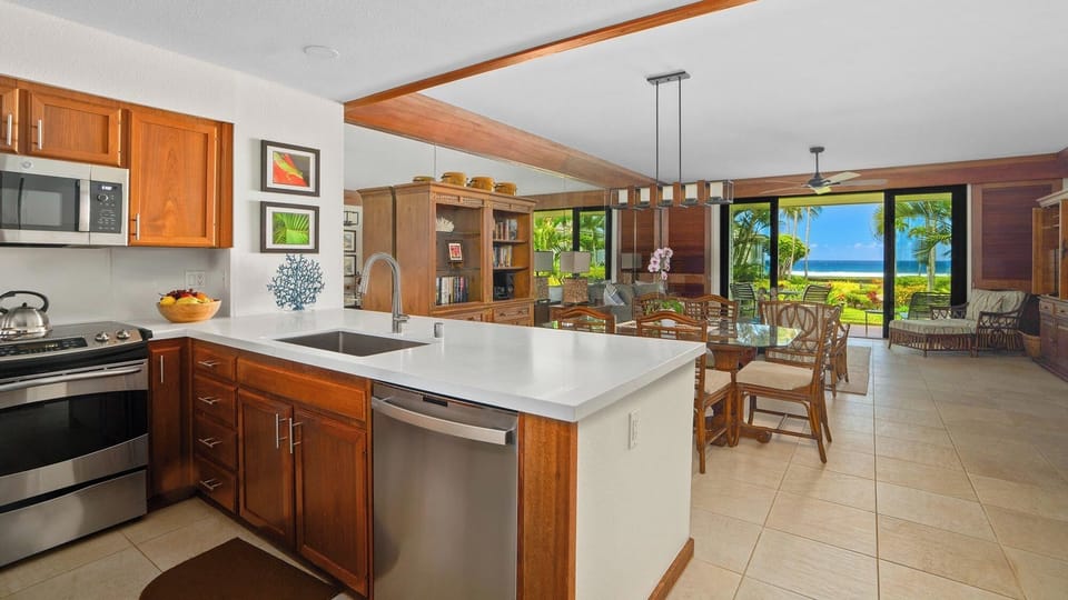 Poipu Kapili Resort #33 - Ocean View Kitchen - Parrish Kauai