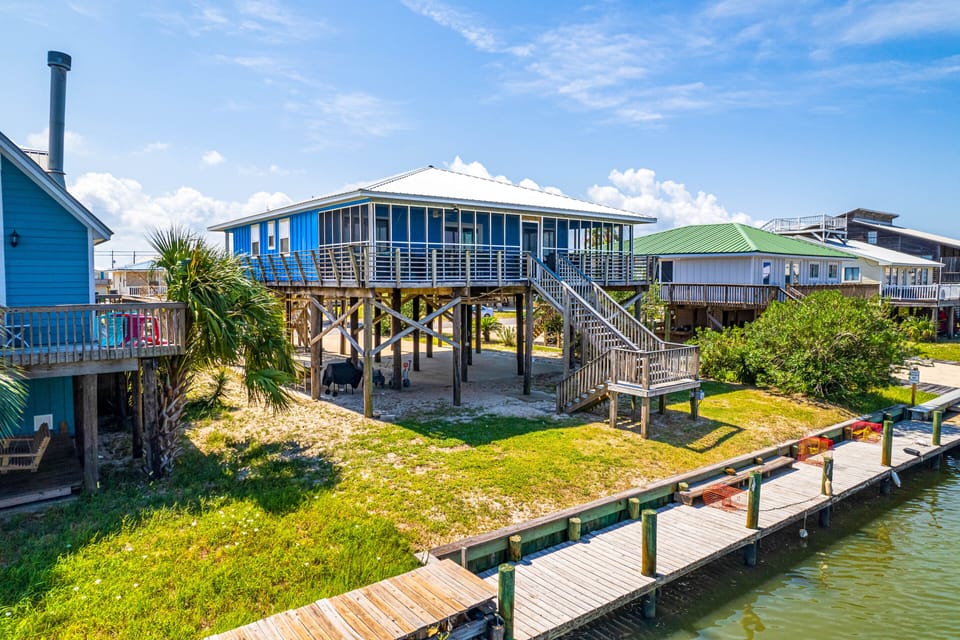 Dauphin Island Vacation Rental | 4BR | 2BA | Stairs Required