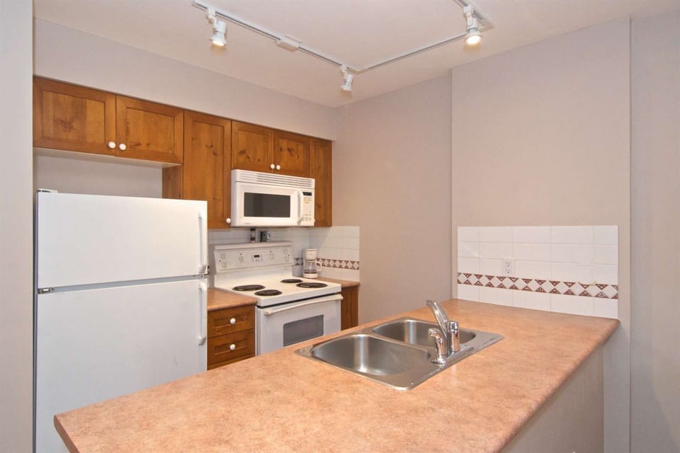 Fully stocked kitchen with well working appliances