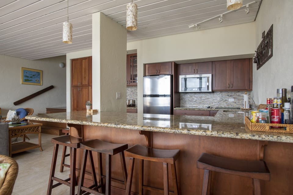 Fully equipped kitchen has everything you will need to prepare your vacation meals.