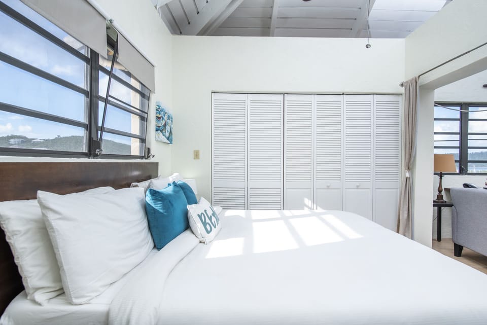 Lots of storage in king size bedroom for your vacation clothes.