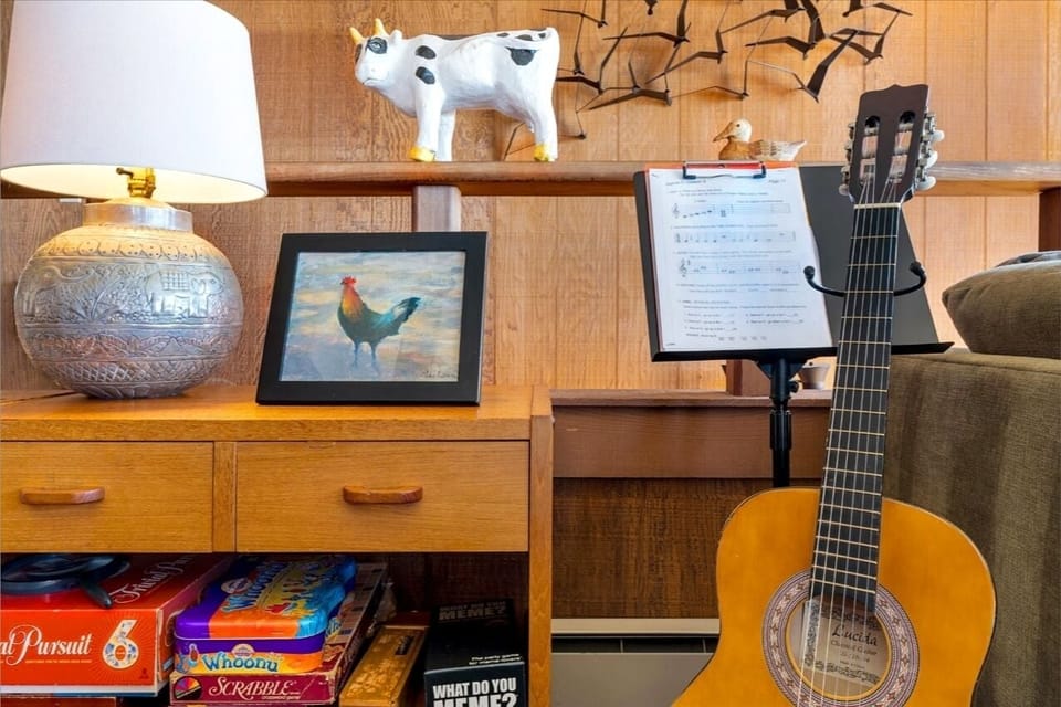Play a game, practice guitar... so many choices