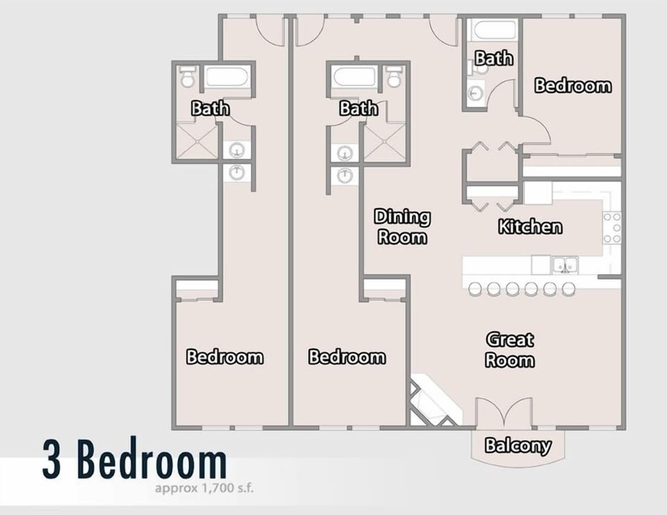 3 Bedroom Floor Plan