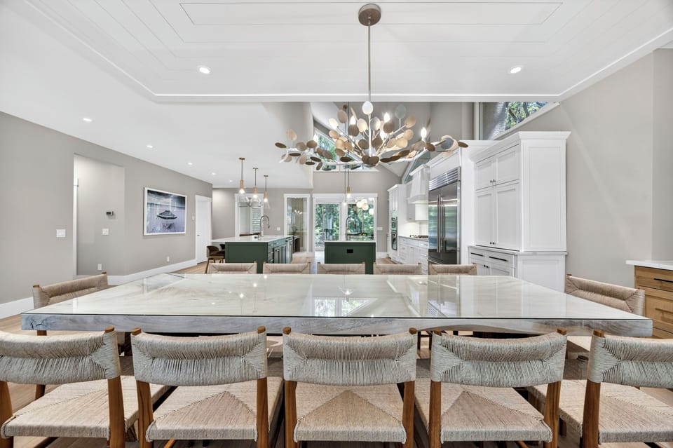 Kitchen with bar seating