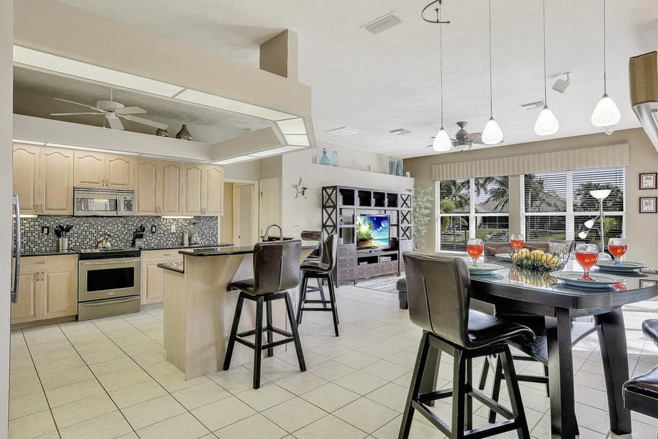 View overlooking the Kitchen and casual Dining Area