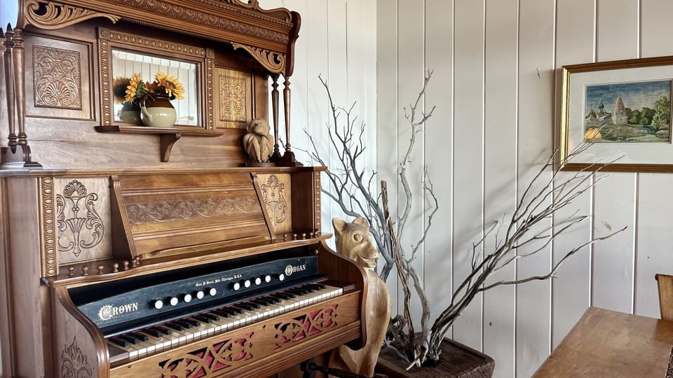 Organ piano in living room