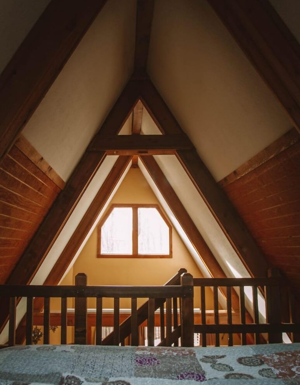 A-Frame #16 loft window view